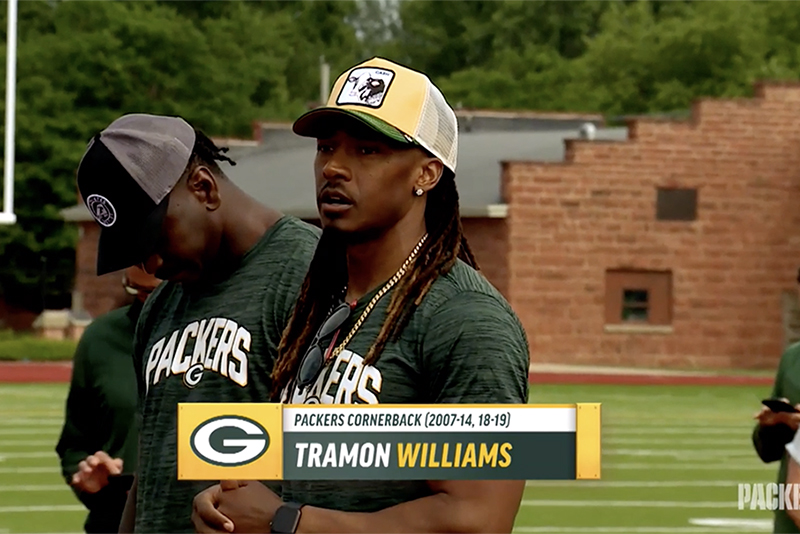 Tramon Williams and Packers alumni visit Green Bay East High School